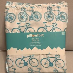 Pillowfort Blue Bicycle Sheet Set